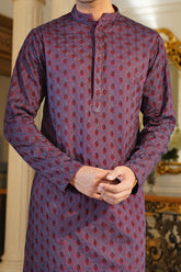 Royal Plum Embroidered Kurta Trouser - Noor e Fitr